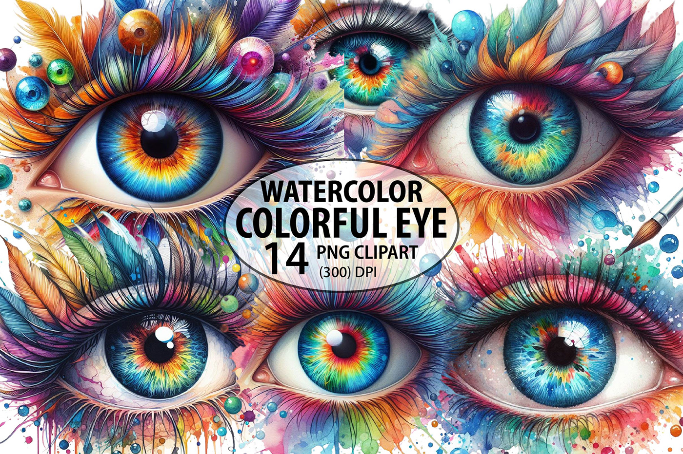 watercolor colorful watercolor painting eyes colorful art Watercolor clipart watercolor art eye art eye watercolor wall art