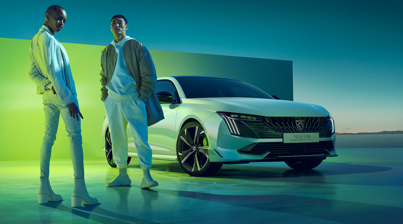 Advertising  campaign carphotography CGI colorgrading PEUGEOT Peugeot 508 postproduction retouch