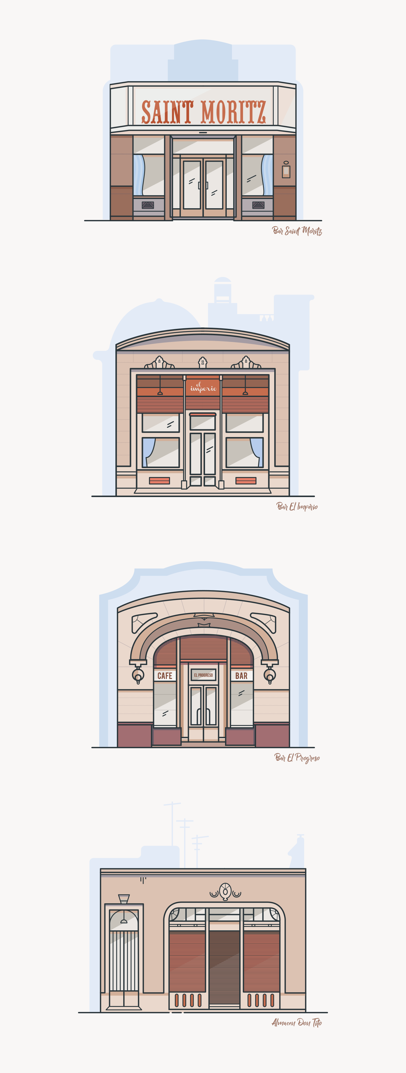 art illustrations vector design graphic design  Coffe Shops sketch
