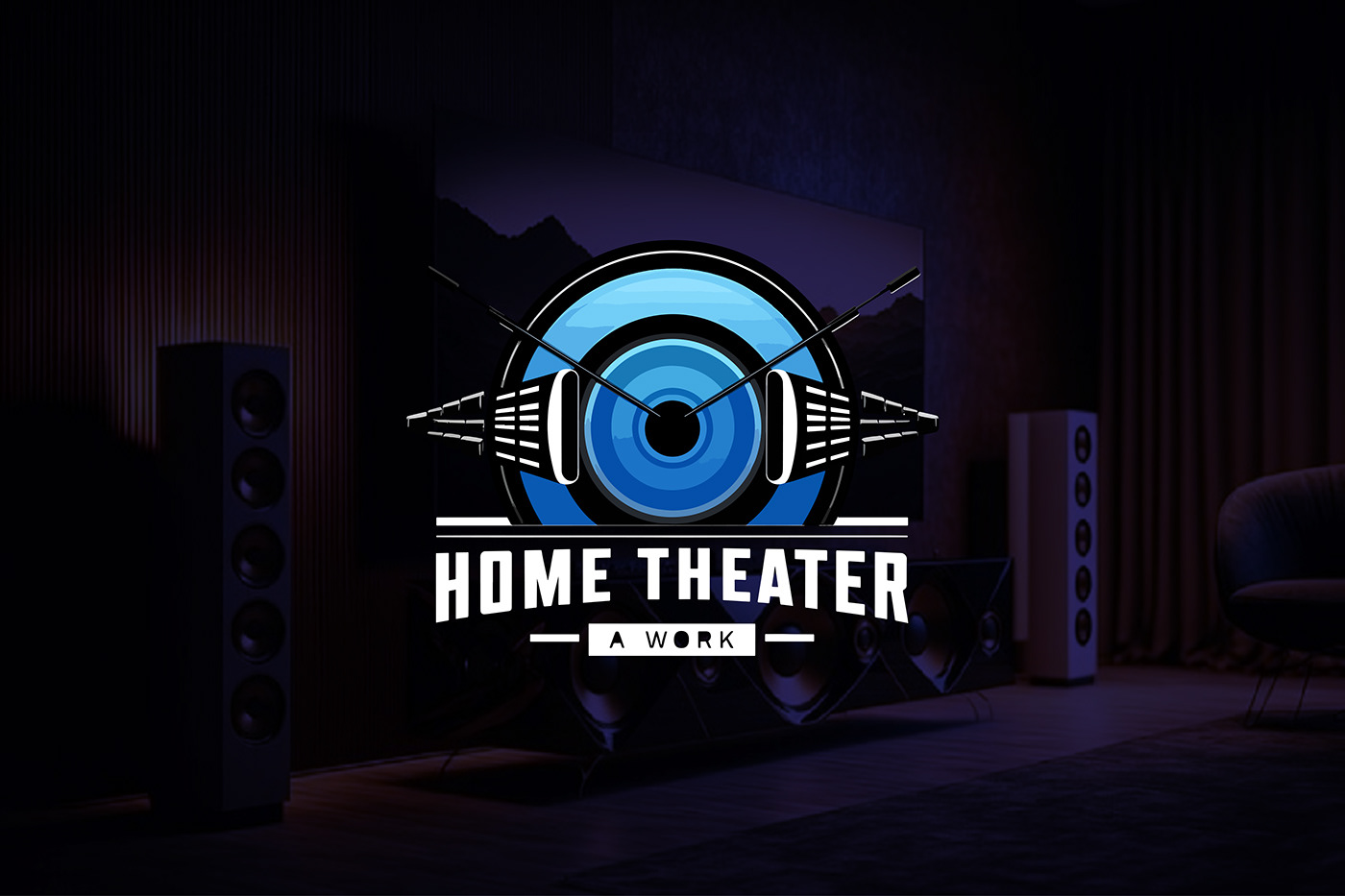 logo Logo Design Home Theater 3D modern brand identity Logotype logos vector Graphic Designer