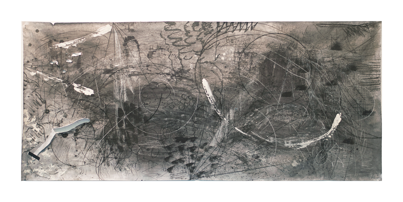 risd Abstract Expressionism Graffiti Drawing  charcoal