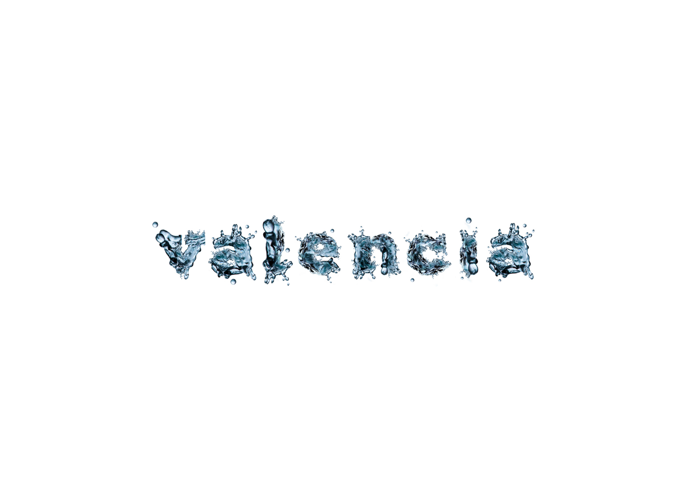 valencia Logotype water Biako photomanipulation beach tipography drop