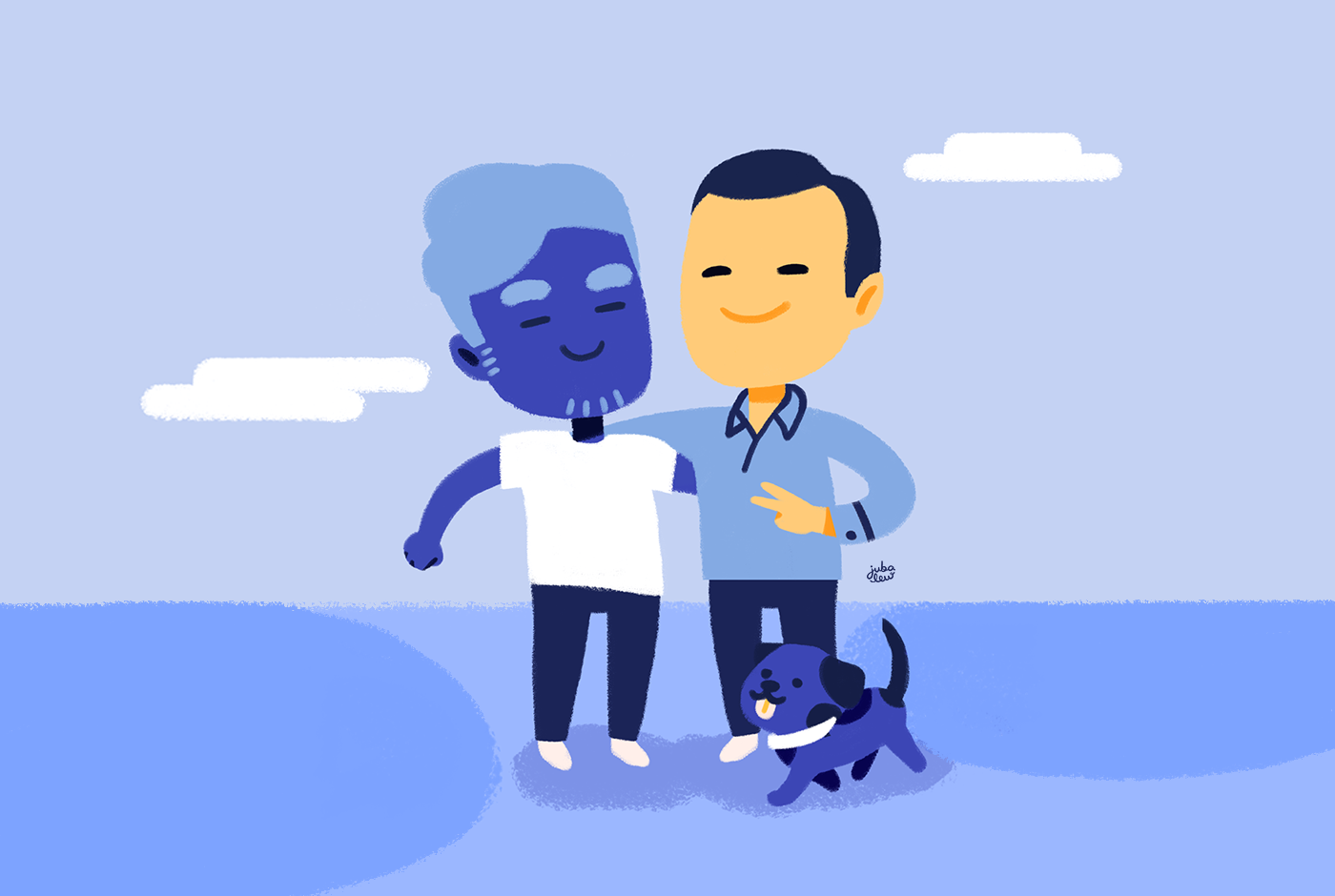 blue Character Character design  dog Doria ILLUSTRATION  são paulo social qi Webcomic joão dória