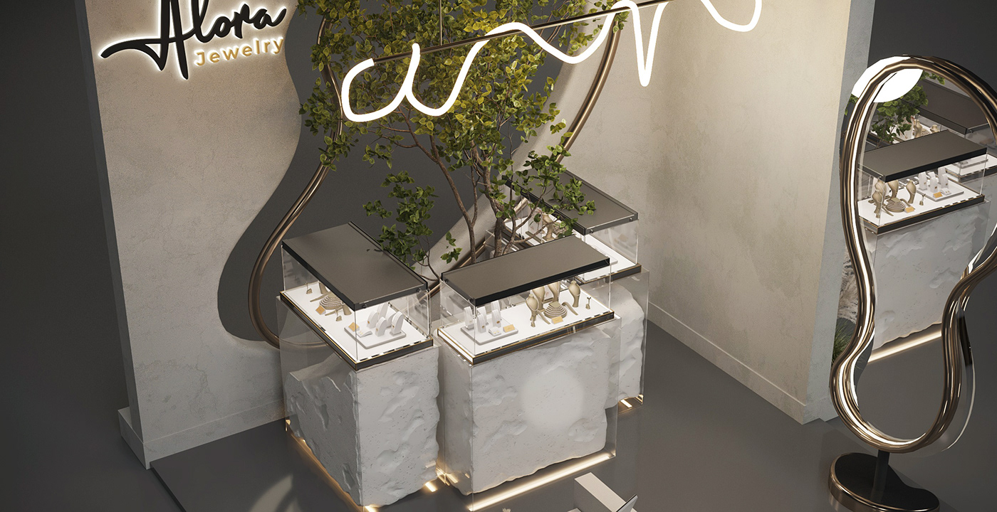 design 3ds max Render corona 3dbooth Exhibition  3D modern shop boothdesign