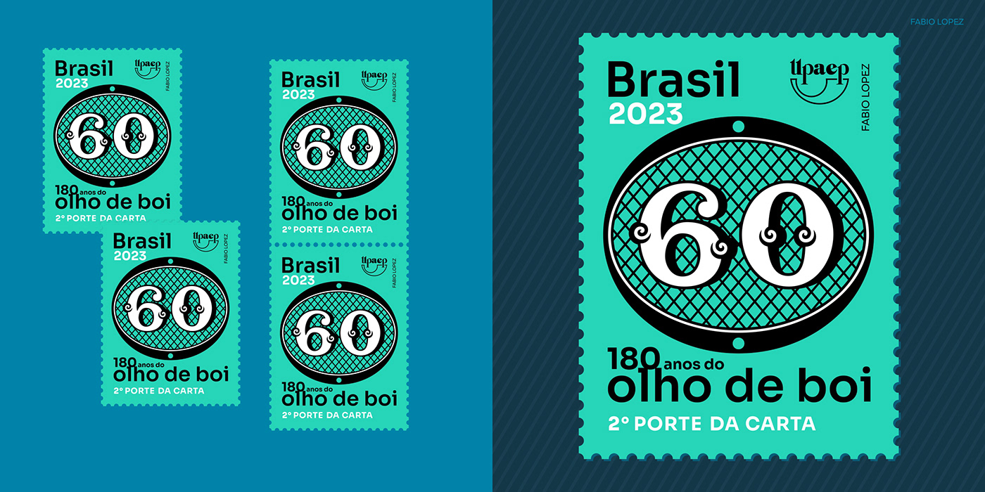 design stamp Stamp Design Philately graphic design  Selos typography   filatelia olhodeboi selos postais