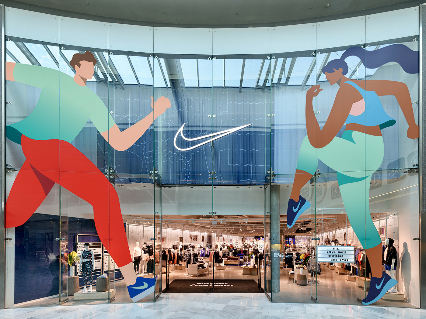Nike nike live digital illustration Retail identity sport illustration nike illustration sports Sports Design