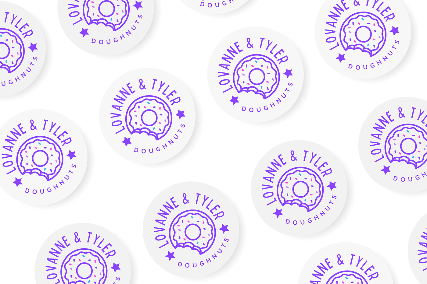 colorful branding Logo Design Graphic Designer cute branding purple logo Colorful Logo playful logo food logo design food brand doughnut branding