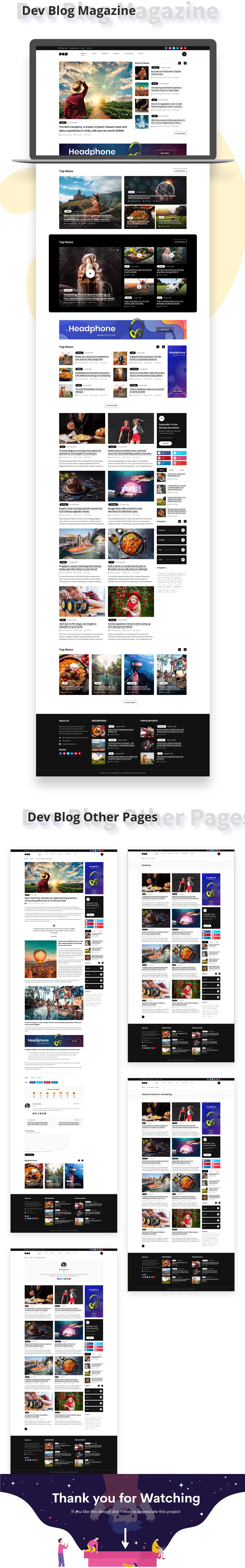 Dev Modern News Magazine Blog News Website