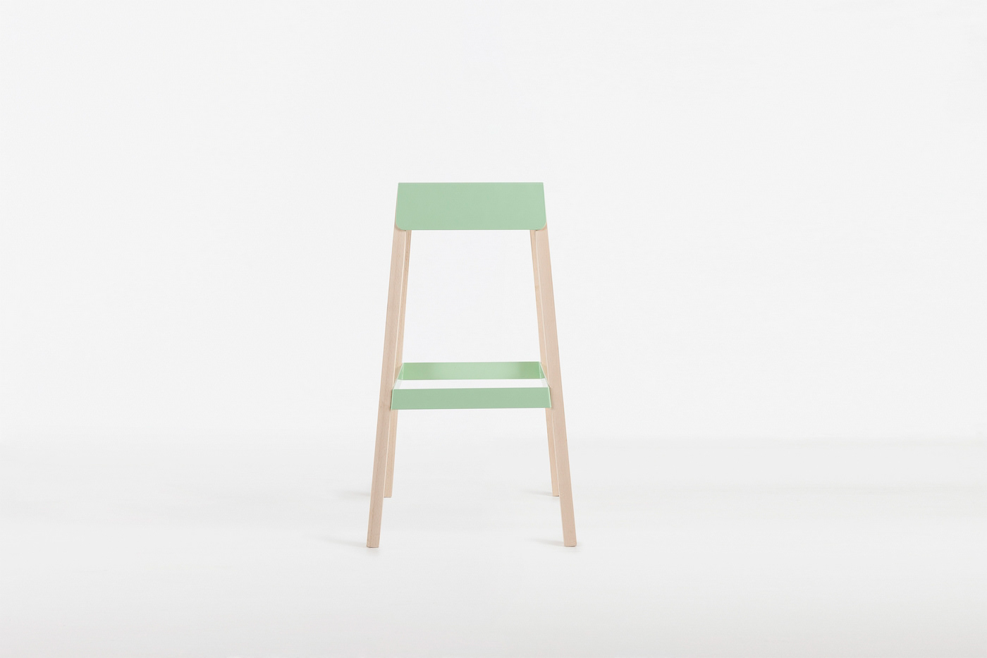 high stool wood metal color
