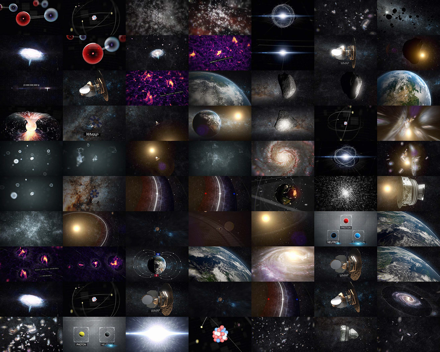 3D parallax Space  broadcast universe animation  motiongraphics