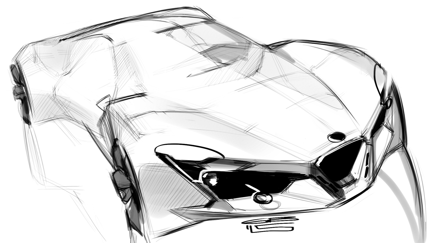 Car design sketches 6 on Behance