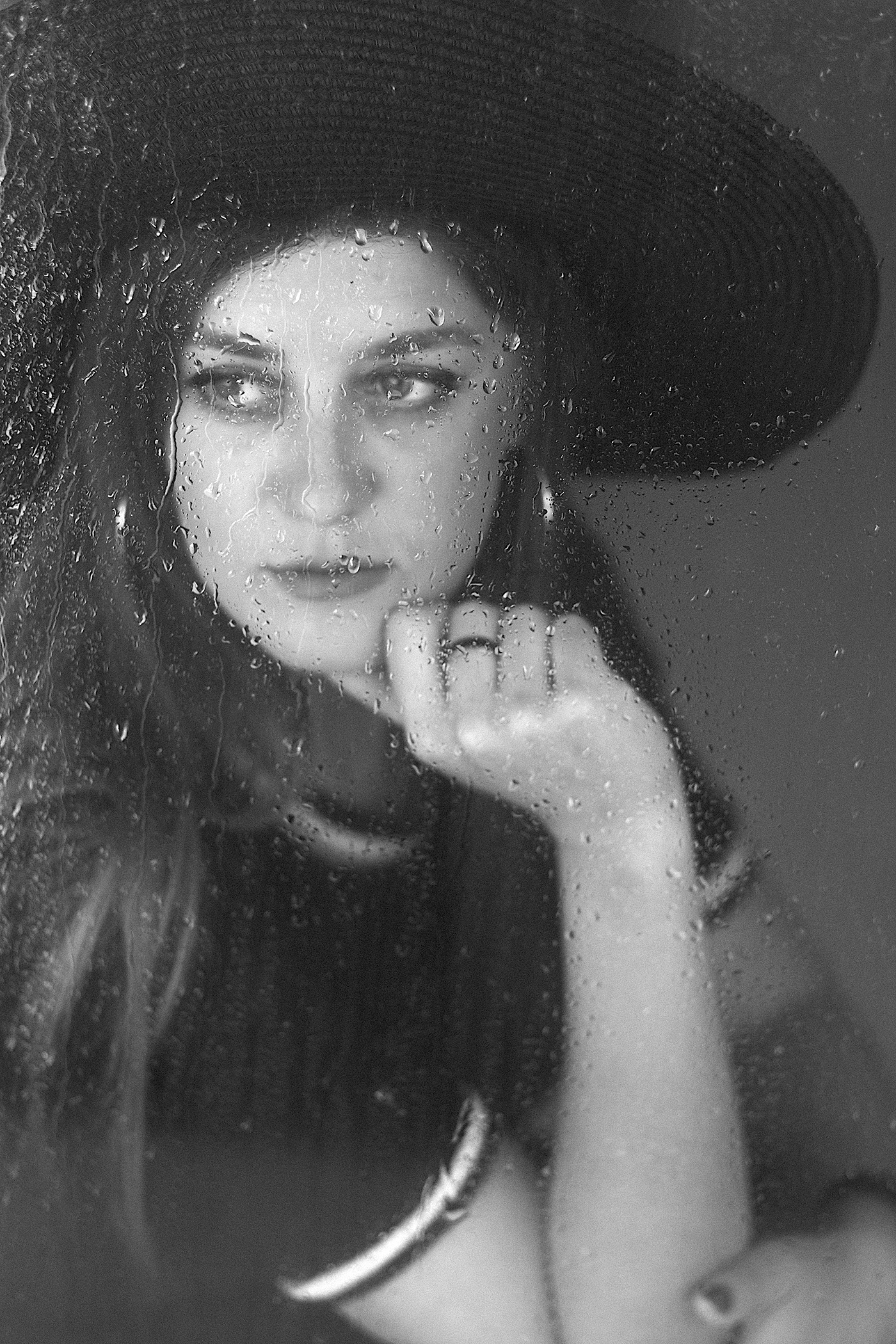 beautifulgirl book Fashion  hat model photographer portrait waterdrop Window woman