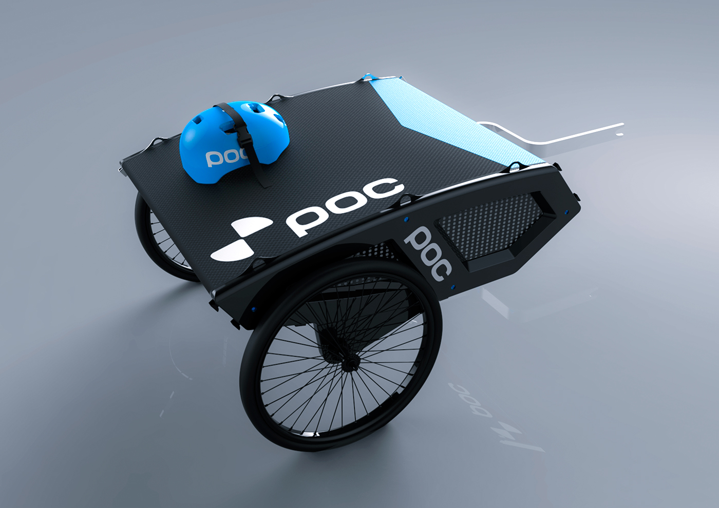 sports Bicycle trailer POCSports POC bikes BikeTrailers Transport ride industrial design 