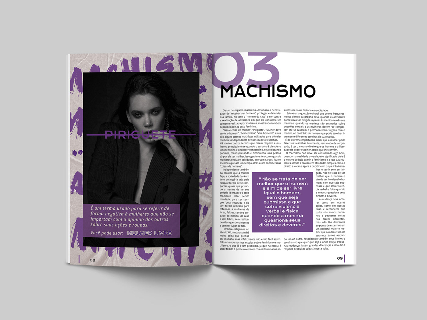 brochure diagramação magazine Mockup revista