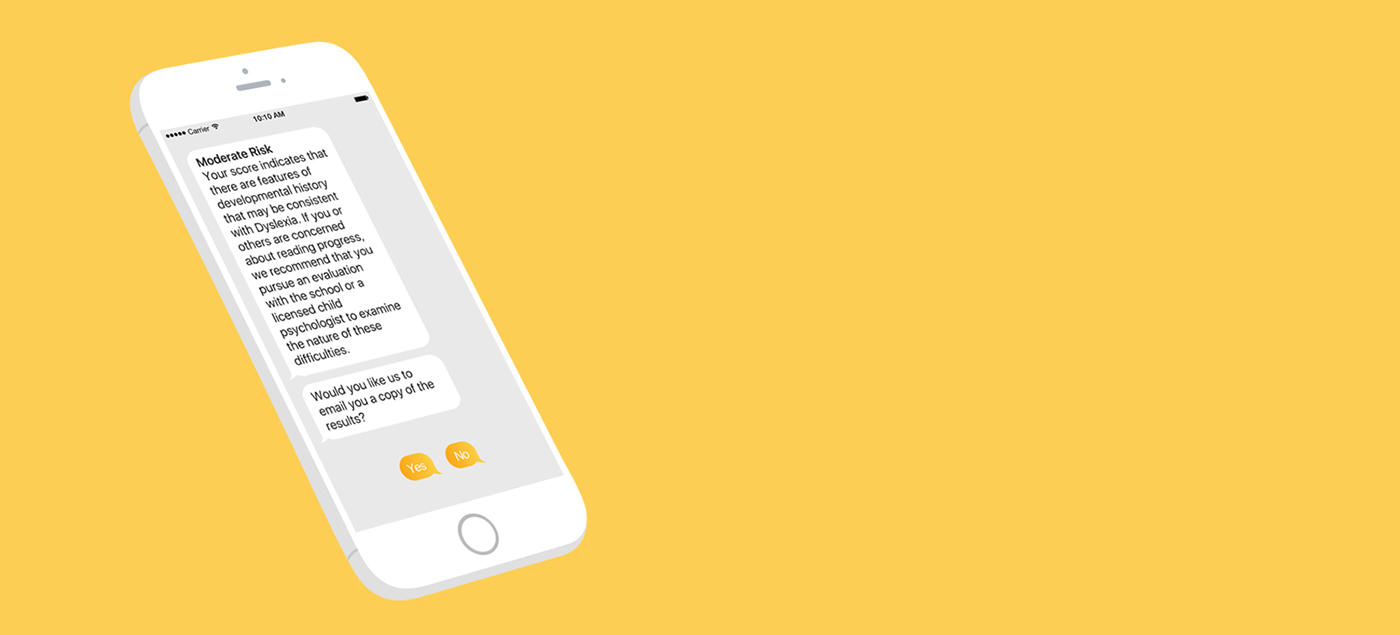 app application ios iphone mobile dyslexia test testing screening iOS 7 6s