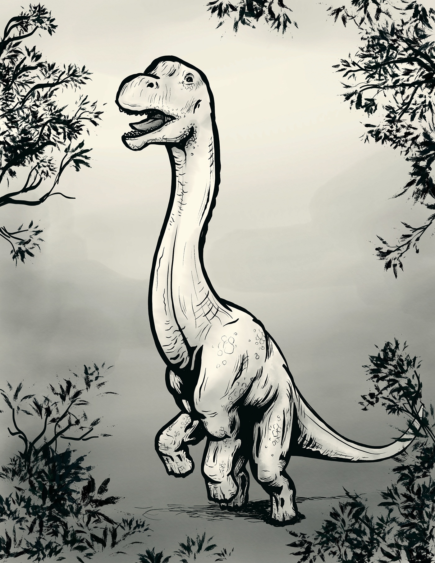 adobe sketch Dinosaur paleoart