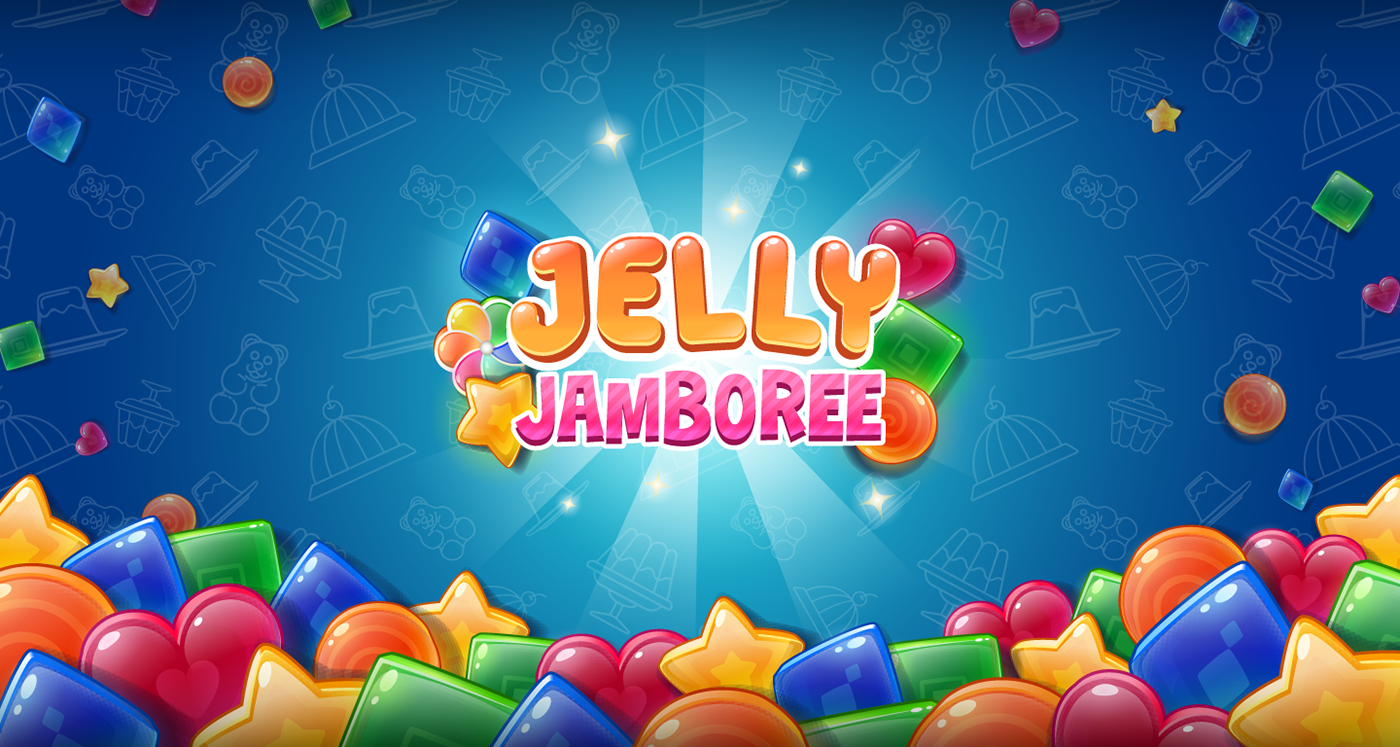 Game Art match three match 3 game game ui mobile game concept art jelly sweet vector art