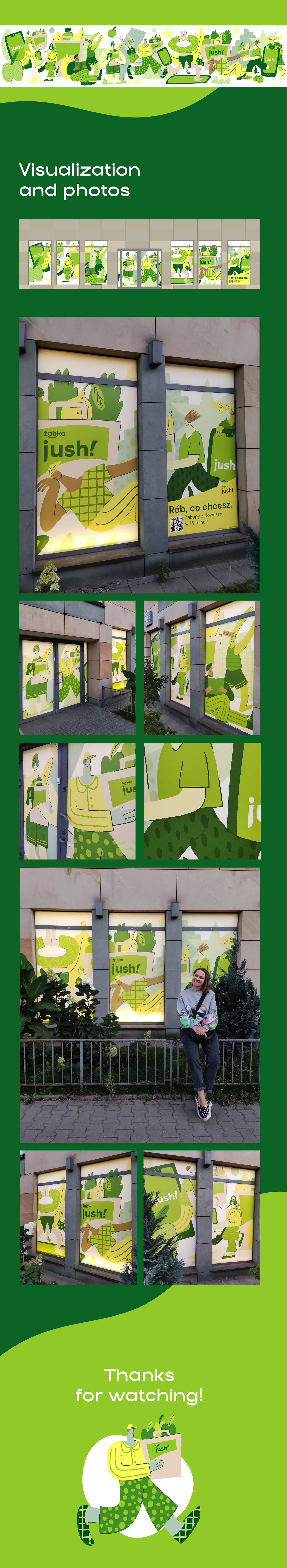 brand identity design ILLUSTRATION  Illustrator Mural mural art shop window Storefront vector visual identity