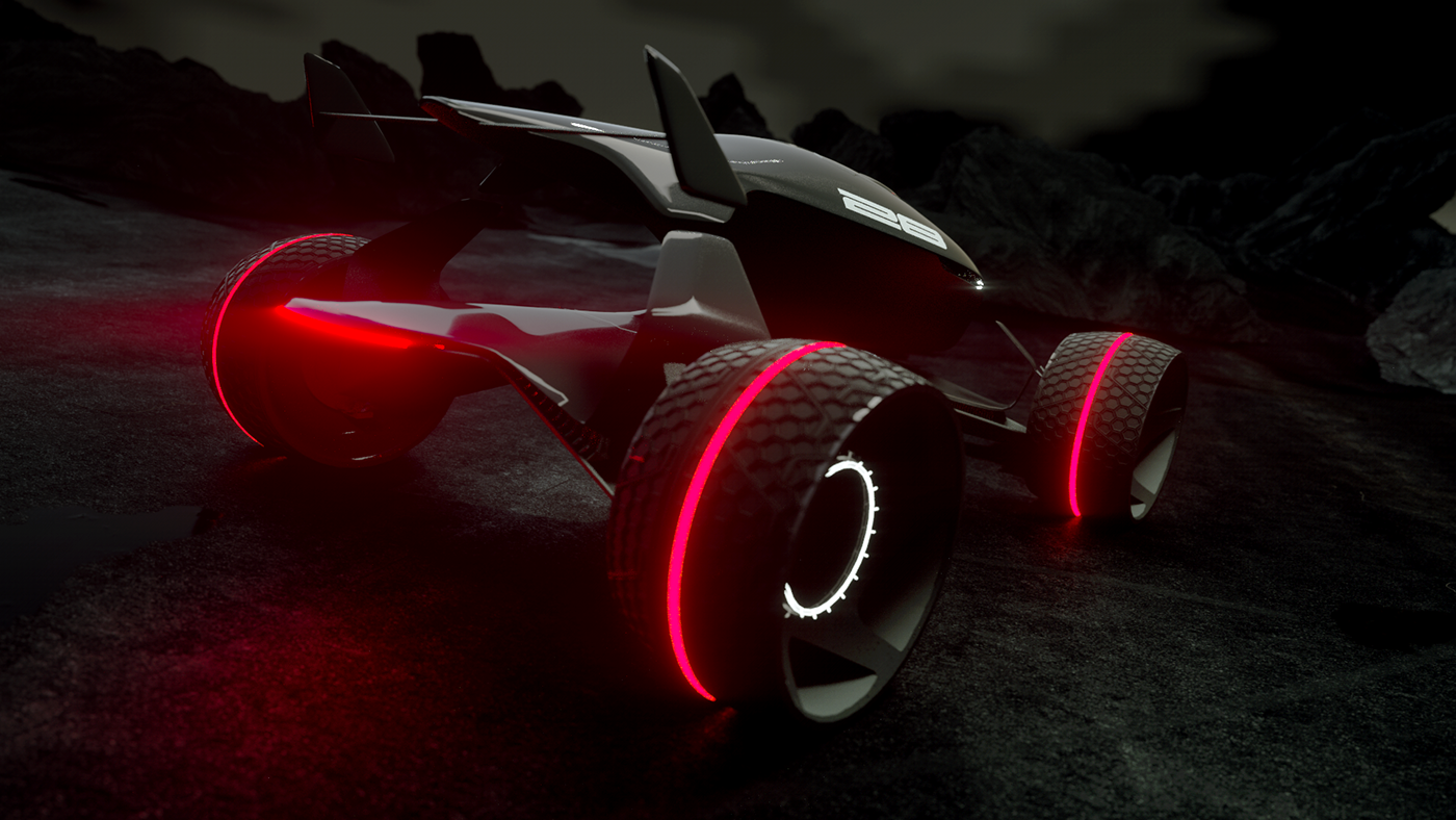 sketch model 3D Porsche Render CGI dark poly automobile design