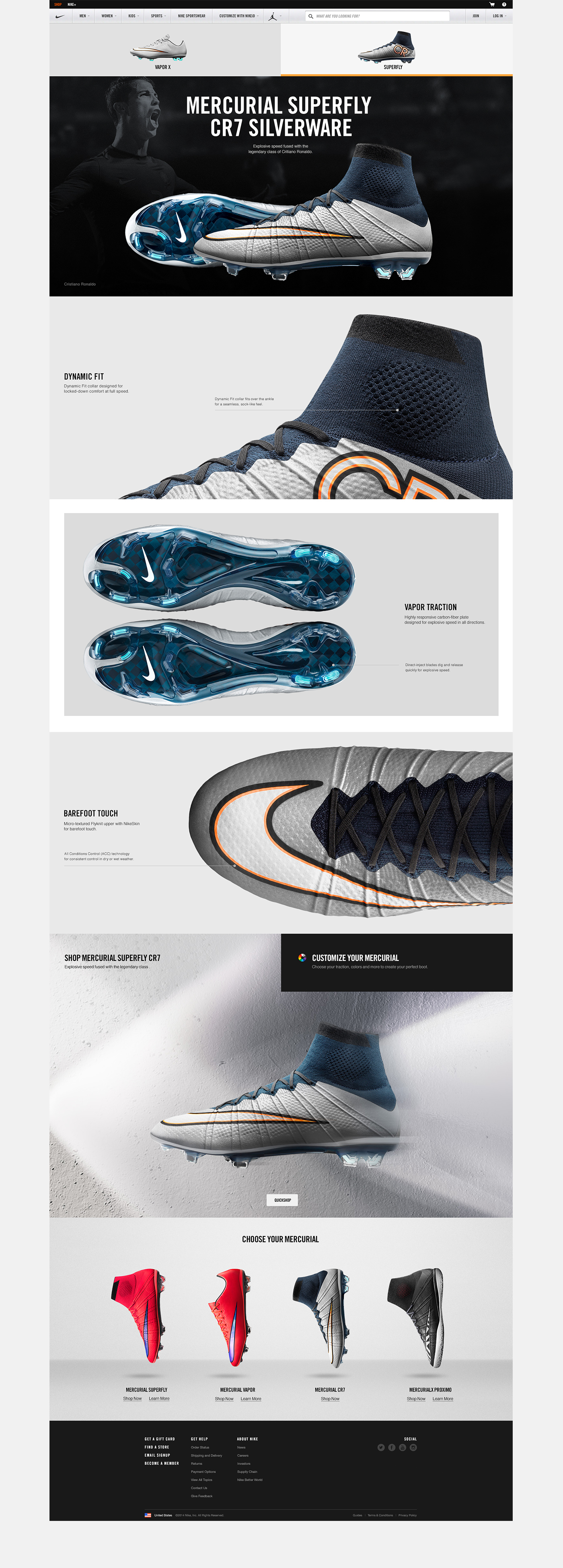 nike.com Nike editorial landing page athlete editorial product story page Product Detail Page