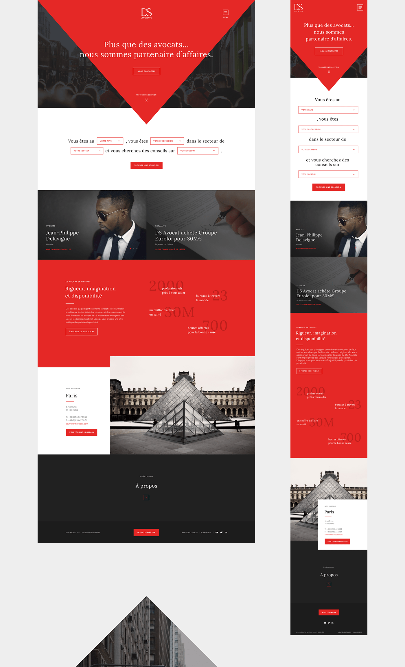 attorney avocats brand identity corporate graphic design  Justice law firm lawyers ux/ui Web Design 