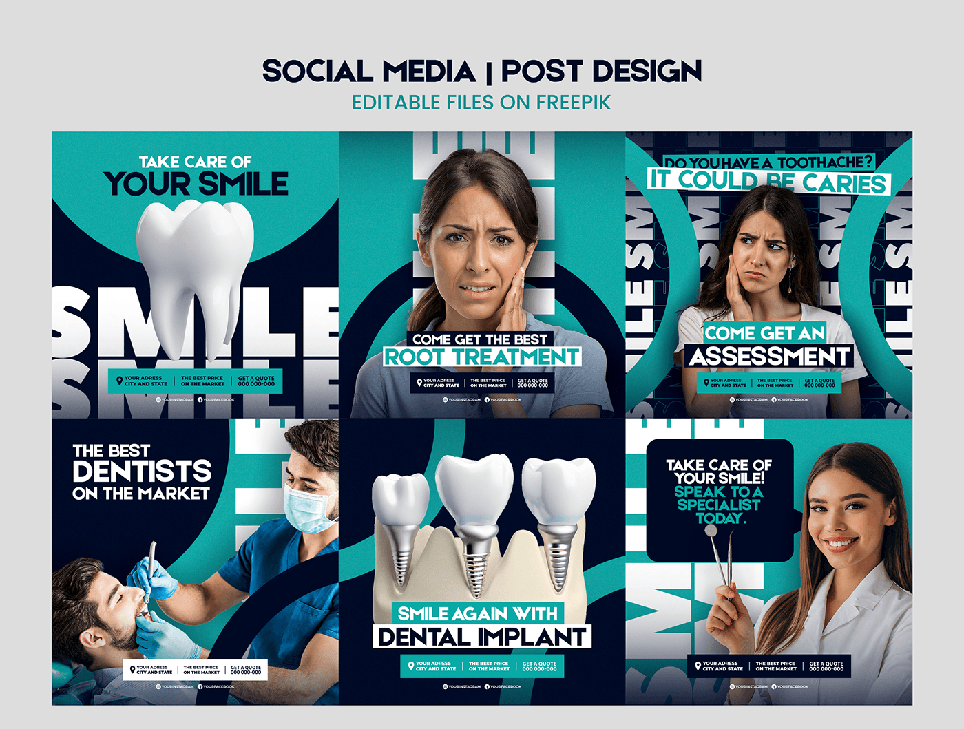 design Social media post Social Media Design Instagram Post dentists social media