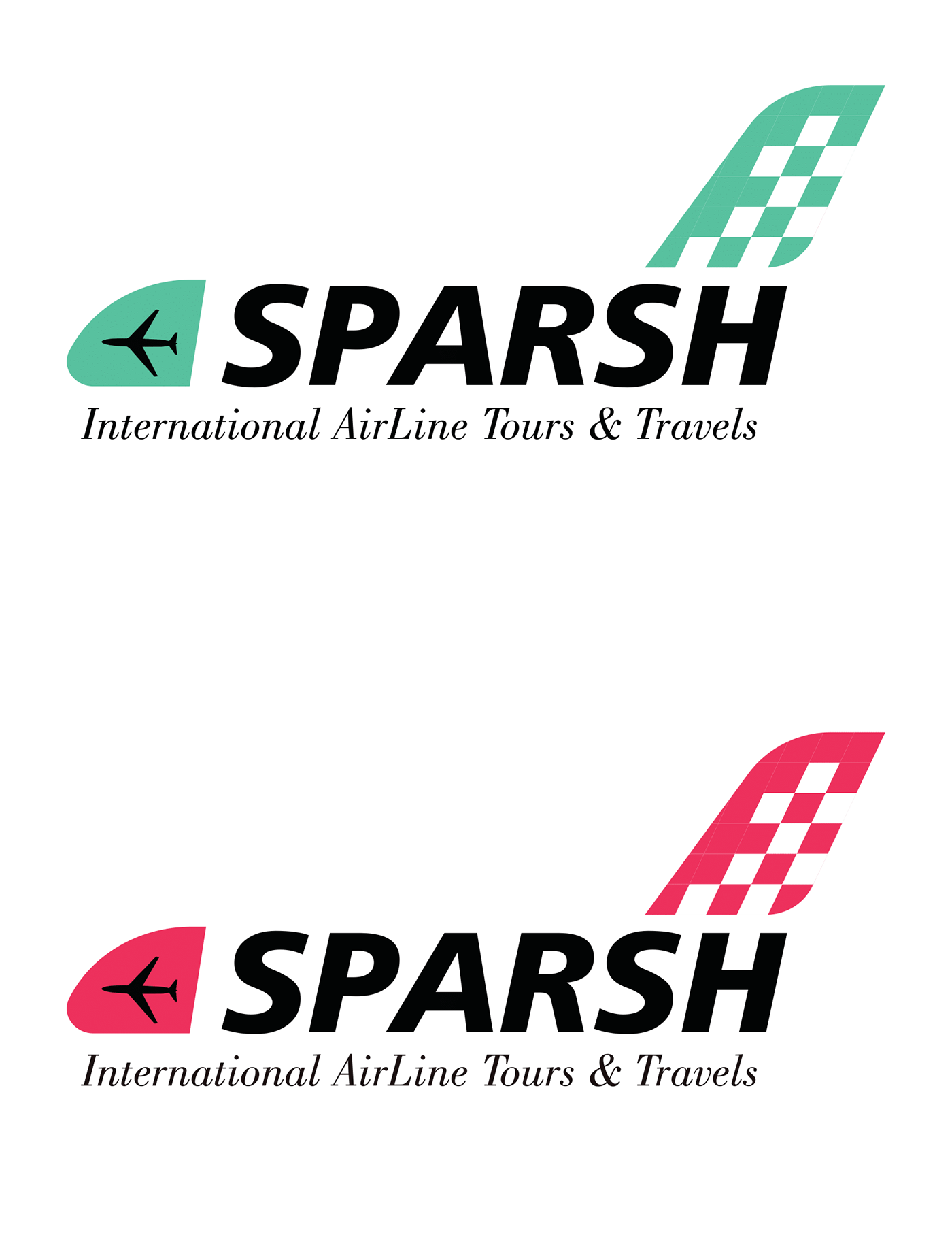 adobe ai airline airplane Behance graphics Illustrator International logo Sparsh