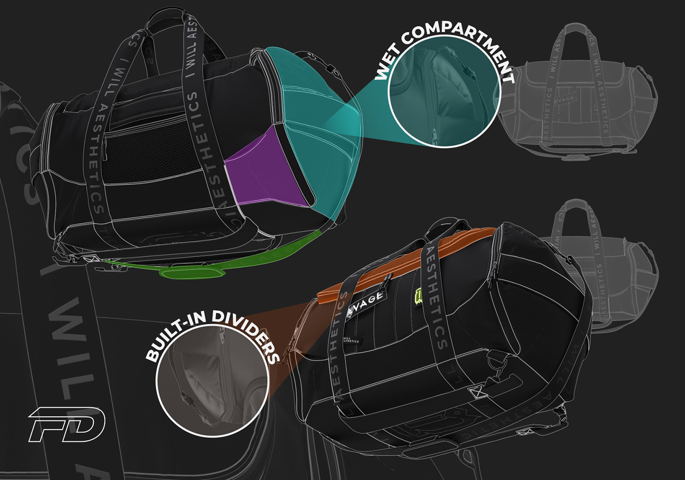 backpack bag bag design brand duffel bag identity Logo Design Packaging visual identity
