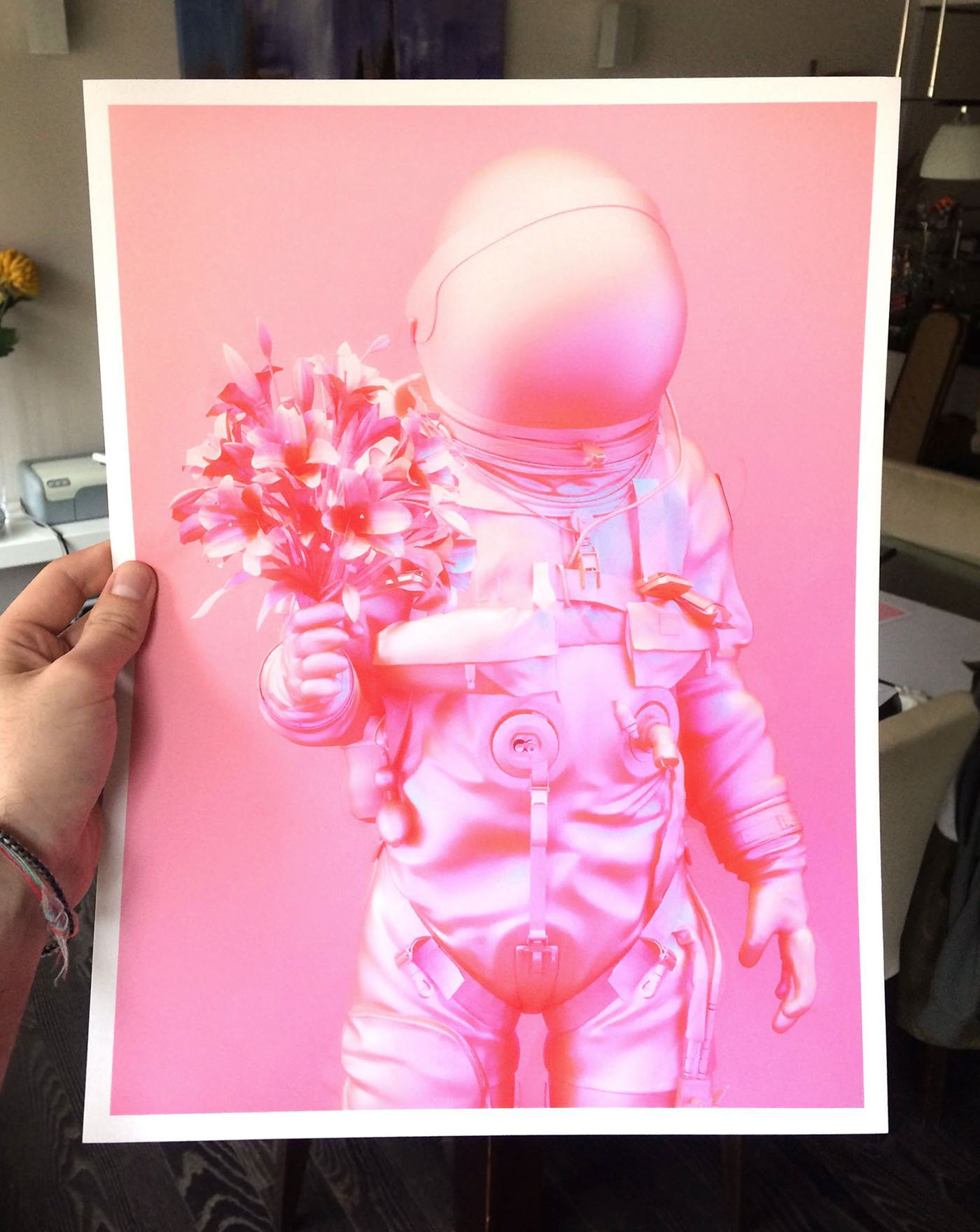 pink astronaut Space  cosmonaut Colourful  sad skateboarding galaxy nasa