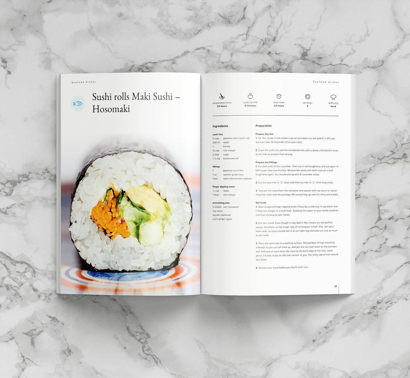 Seafood dishes – Recipe Book Template