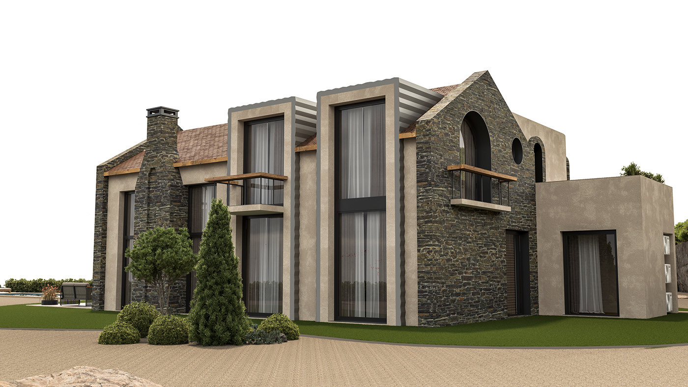 Villa architecture visualization exterior Render archviz design 3ds max corona CGI