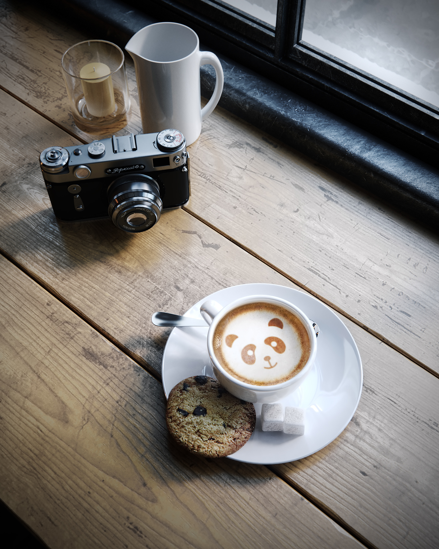 Coffee bar 3ds max corona CGI