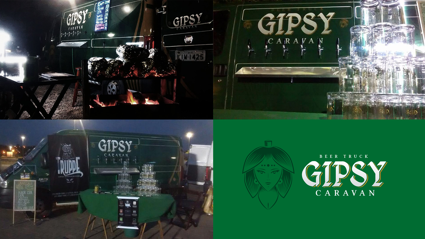 beer beertruck pub branding  logo Logotype Logotipo marca gipsy gipsybeer