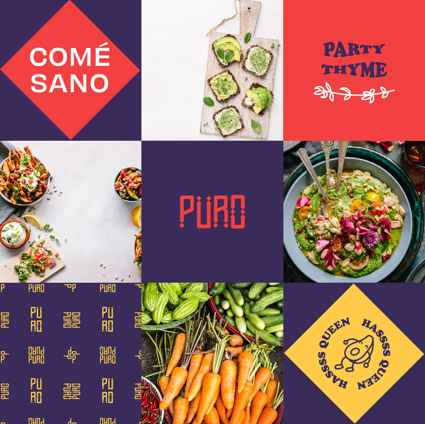 branding  anika aggarwal puro vegan homegrown typography   restaurant brand identity Adobe Live Restaurant Branding