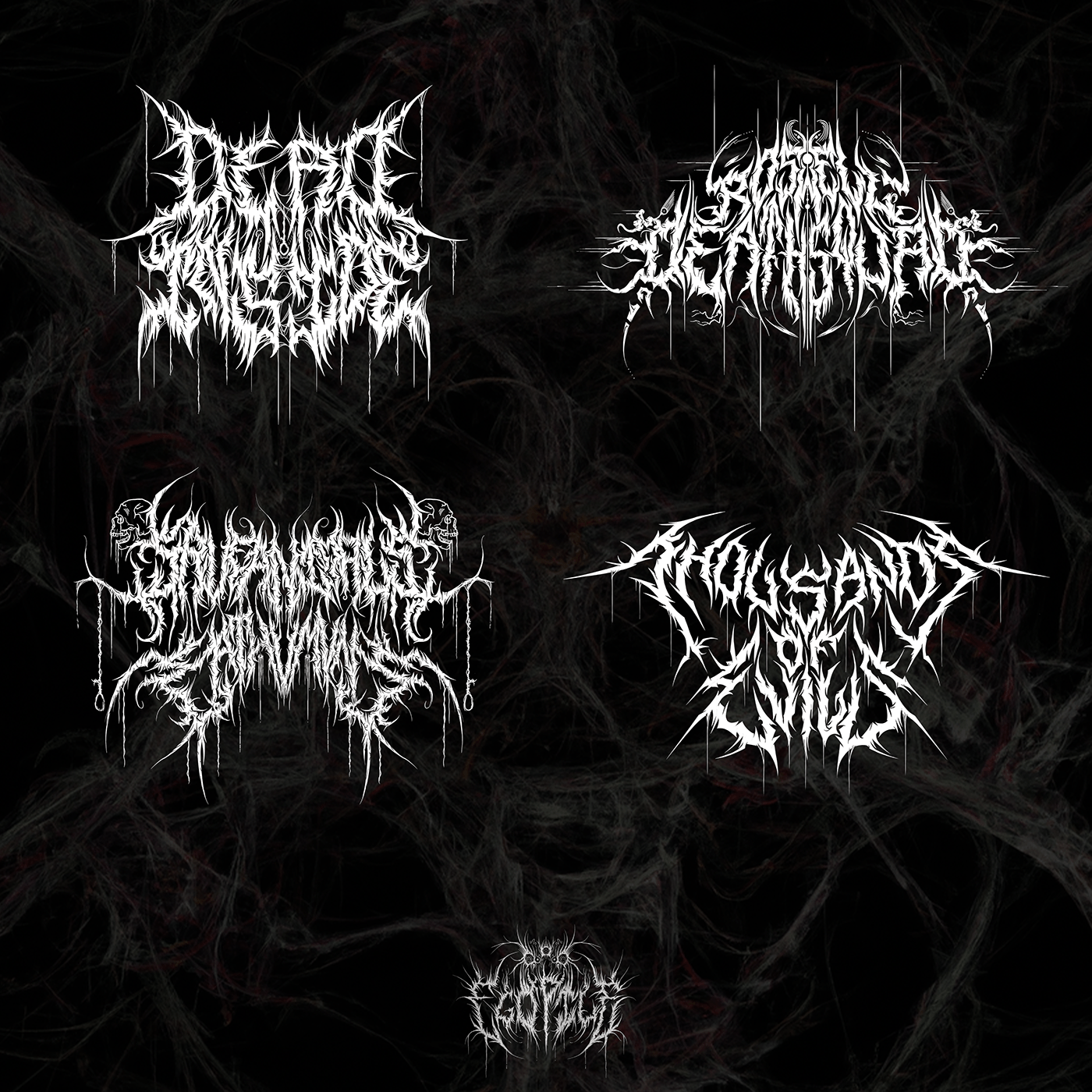 Logo Design lettering emblem symbol typography   metallogo Deathmetal Blackmetal darkart digitalart