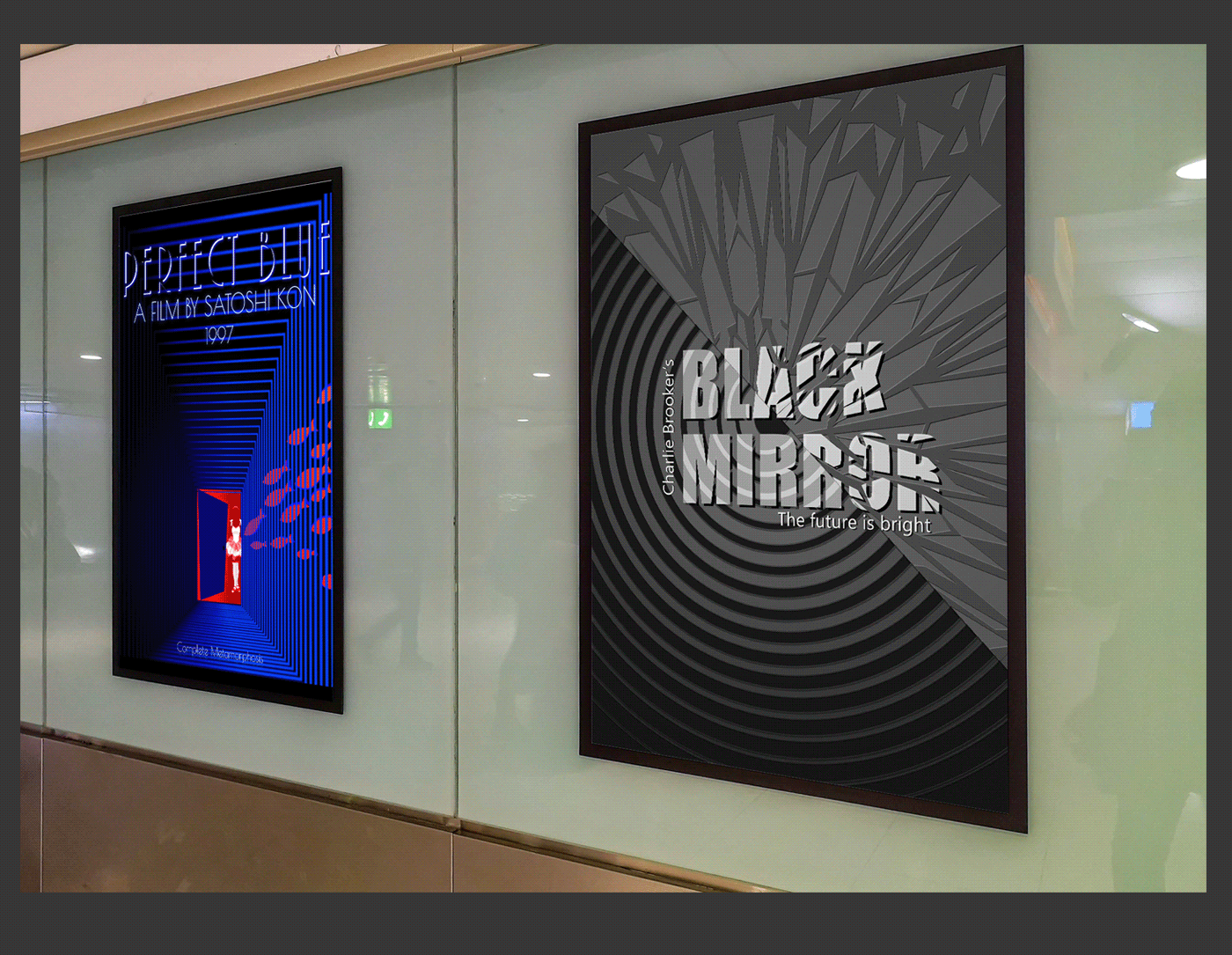 anime black mirror Illustrator lineas movie poster Patrones patrons Perfect Blue poster