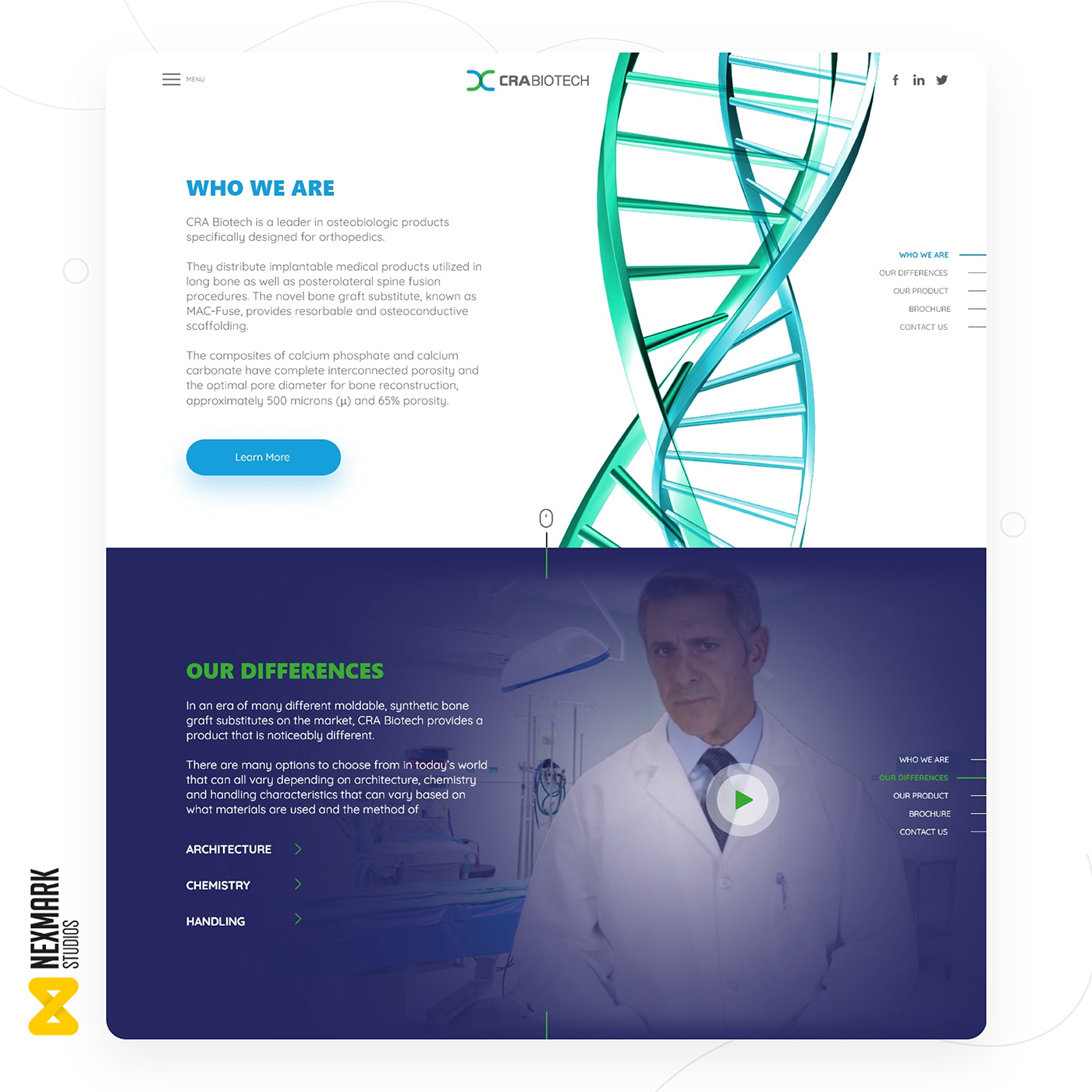 development medical medical technology UI/UX Web Design  Website wordpress