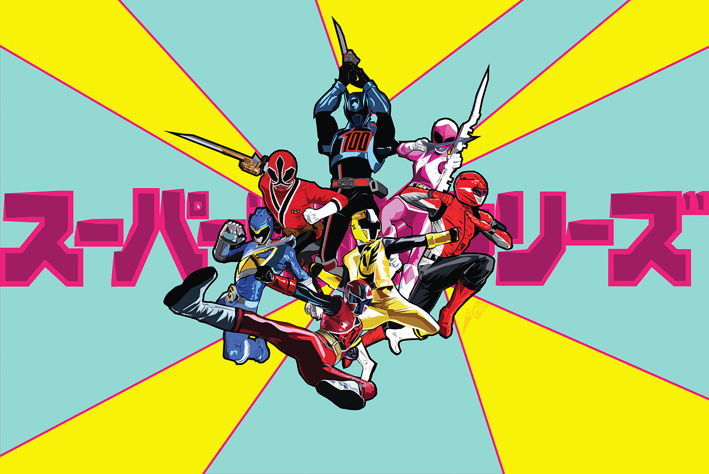 boom studios comic art Illustrator mmpr nostalgia photoshop Power Rangers super heroes Super Sentai teenagers