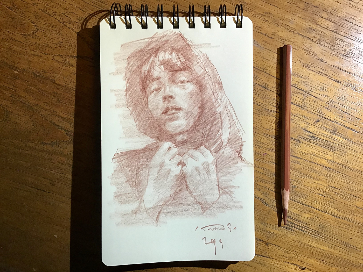 Drawing  sketchbook portrait
