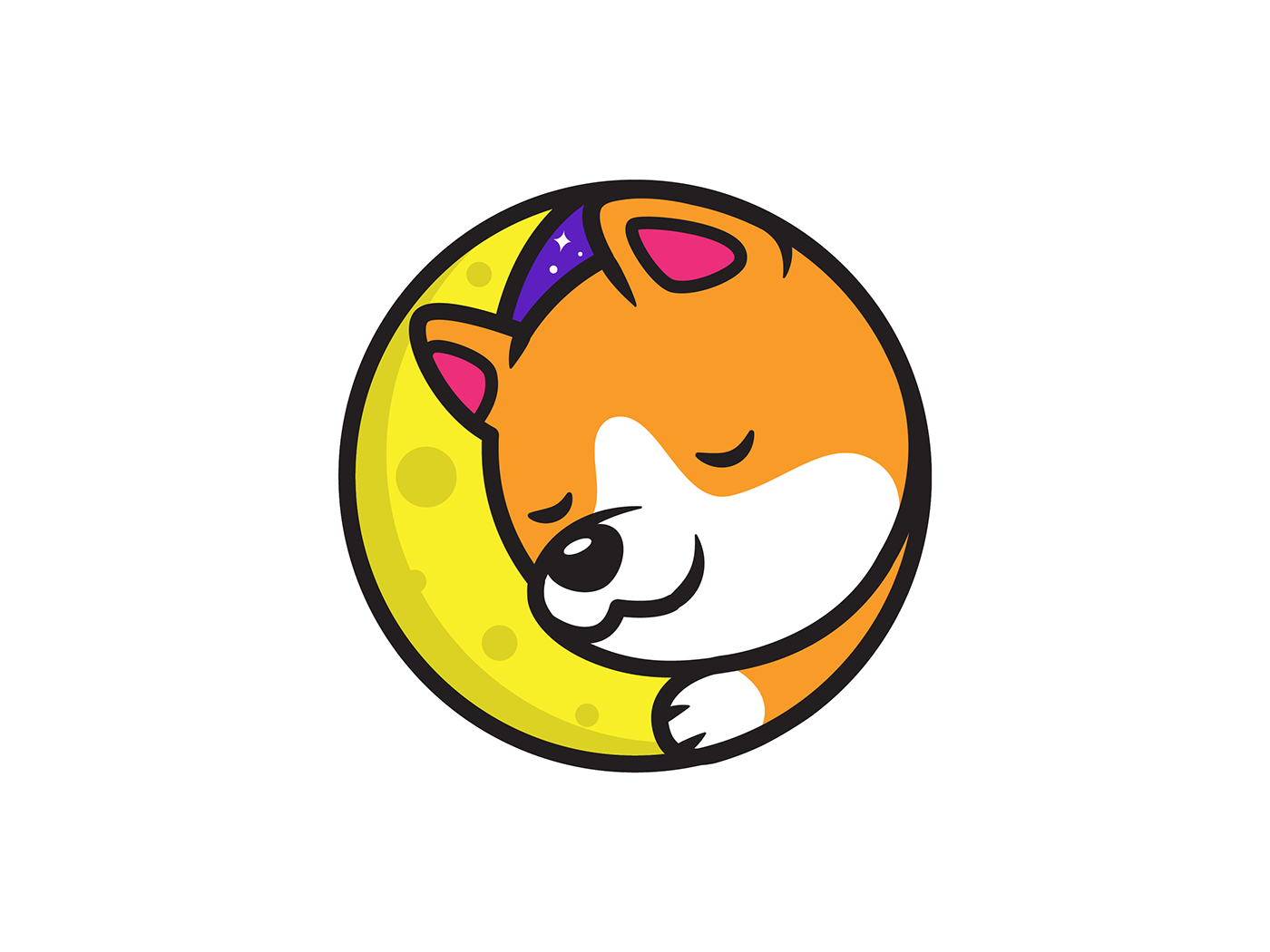 Breed Character Corgi dog golden retriever ILLUSTRATION  logo Mascot puppy shiba inu