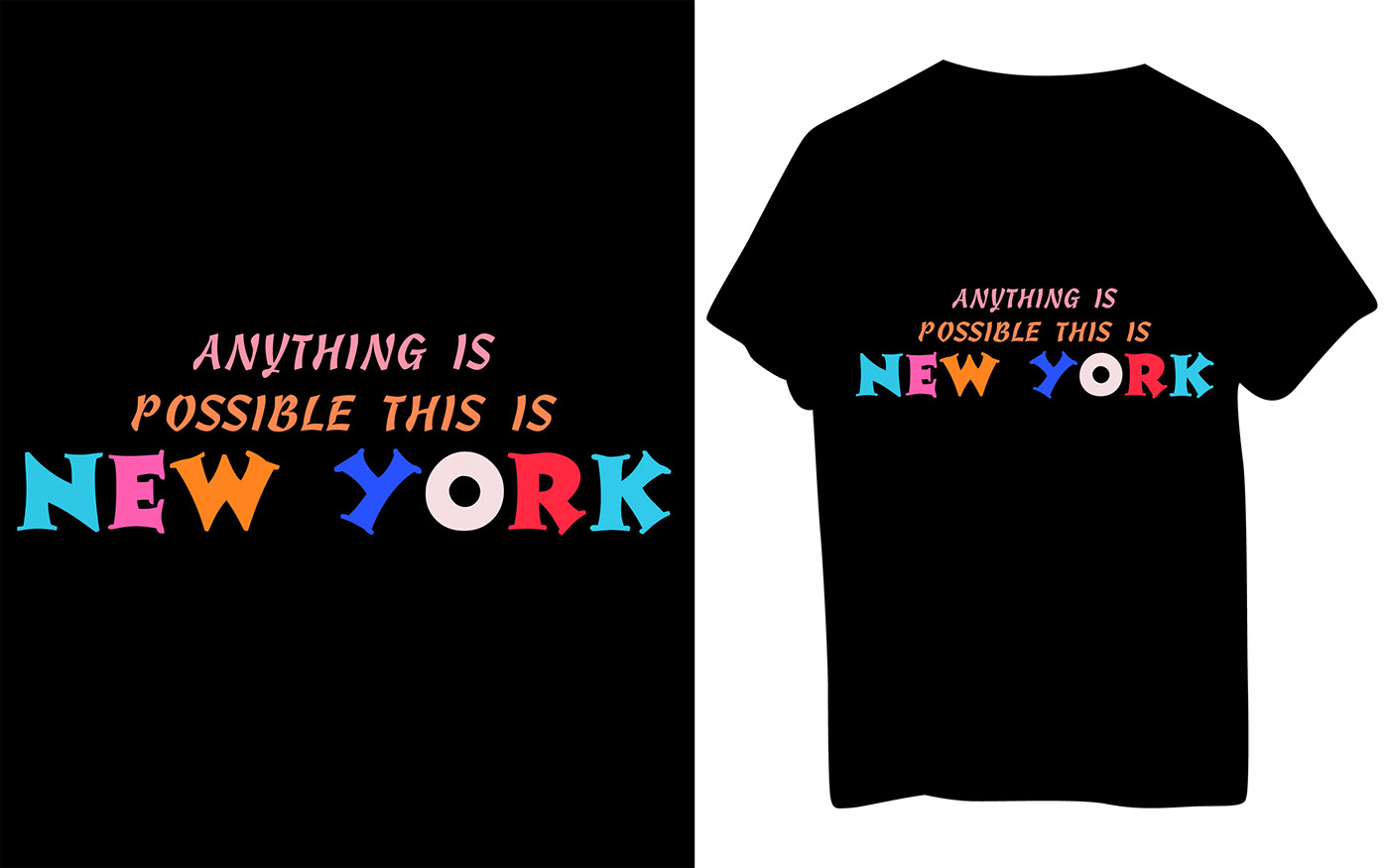 design text New York Travel city typo lettering possibility