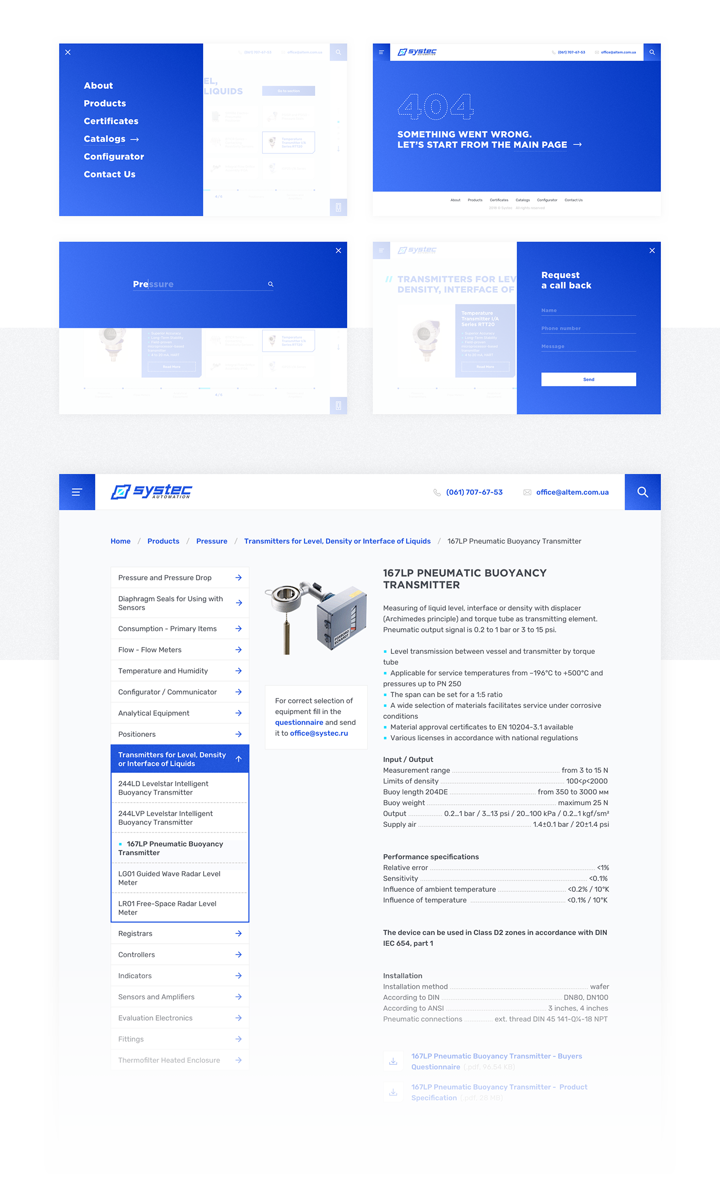 industrial clean UI ux company Technology modern system structure