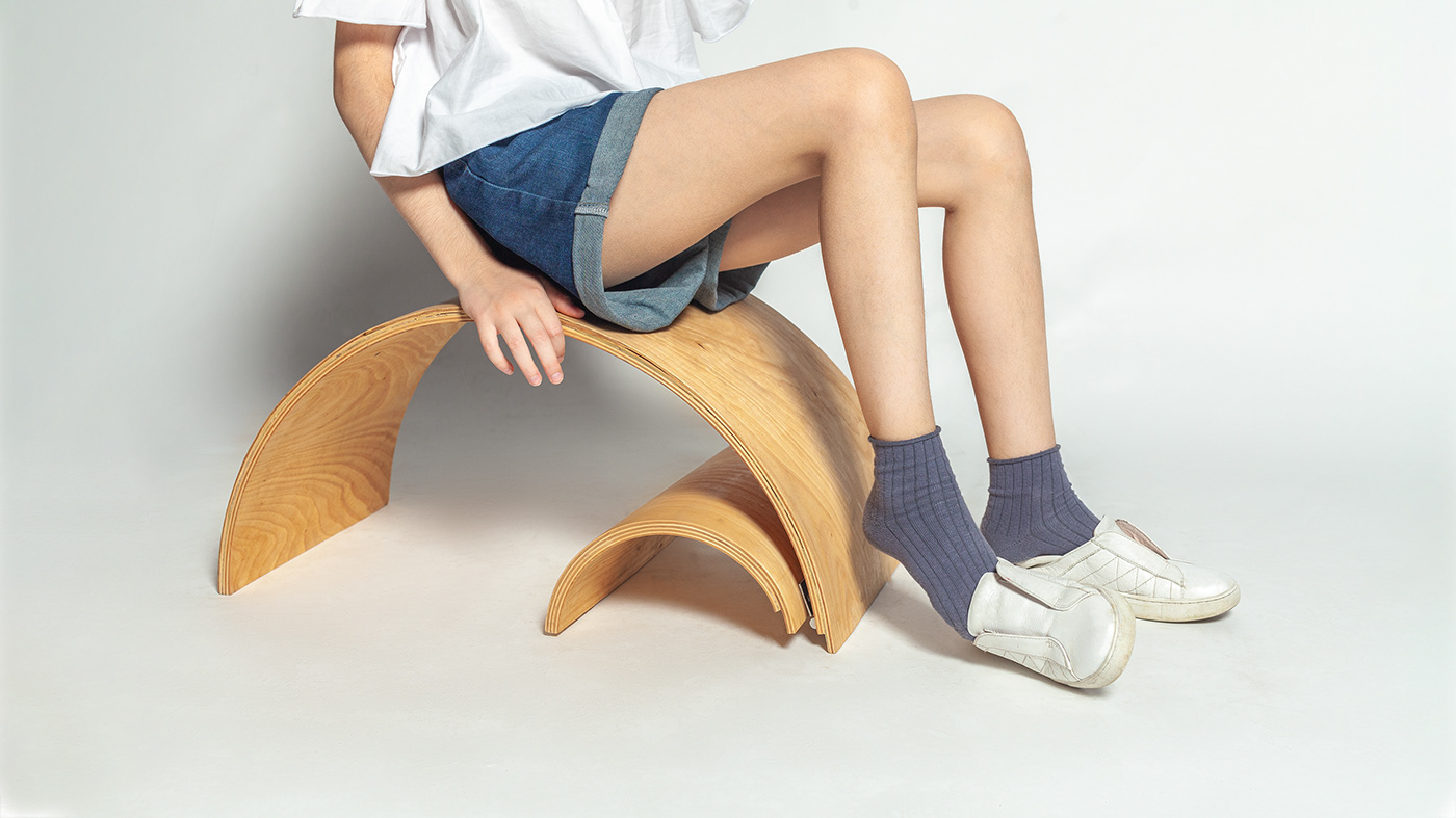 stool furniture wood product design  children plywood