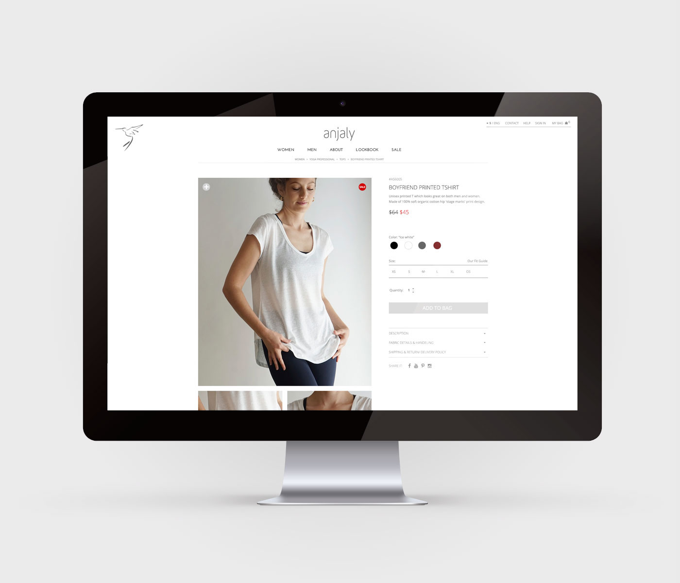 online store Yoga Fashion  Website catalog print ux/ui