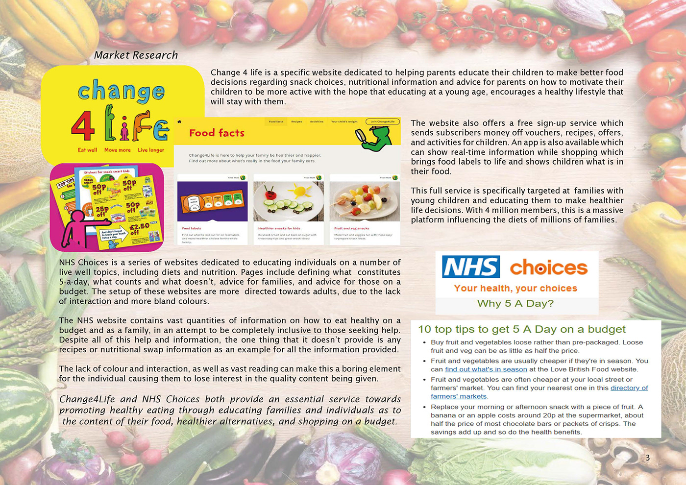 lifestyle Health healthy eating Changes product design  Good Choices nutrition 5 a day