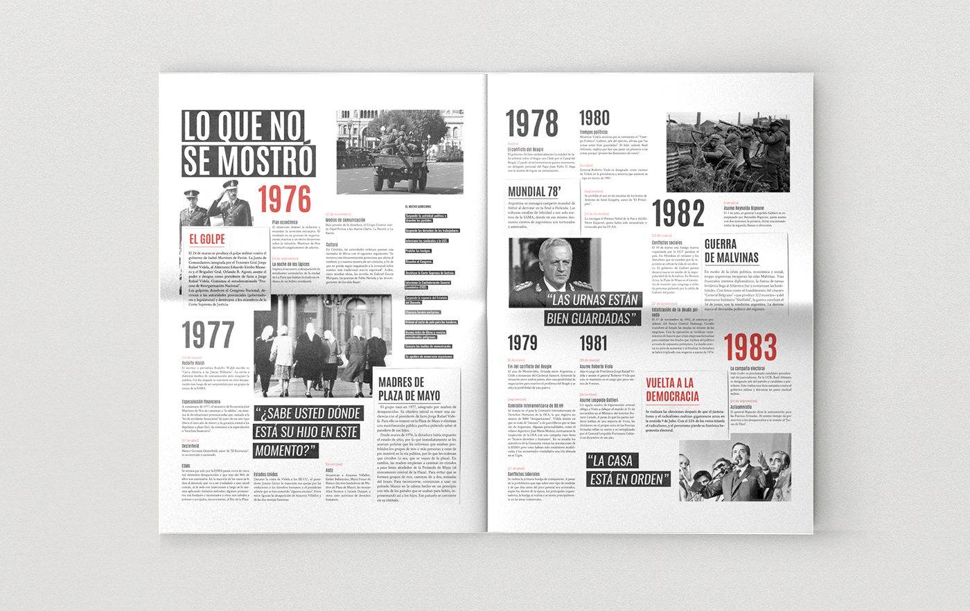 editorial graphic design  typography   Layout magazine dictadura fadu Gabriele newspaper diario