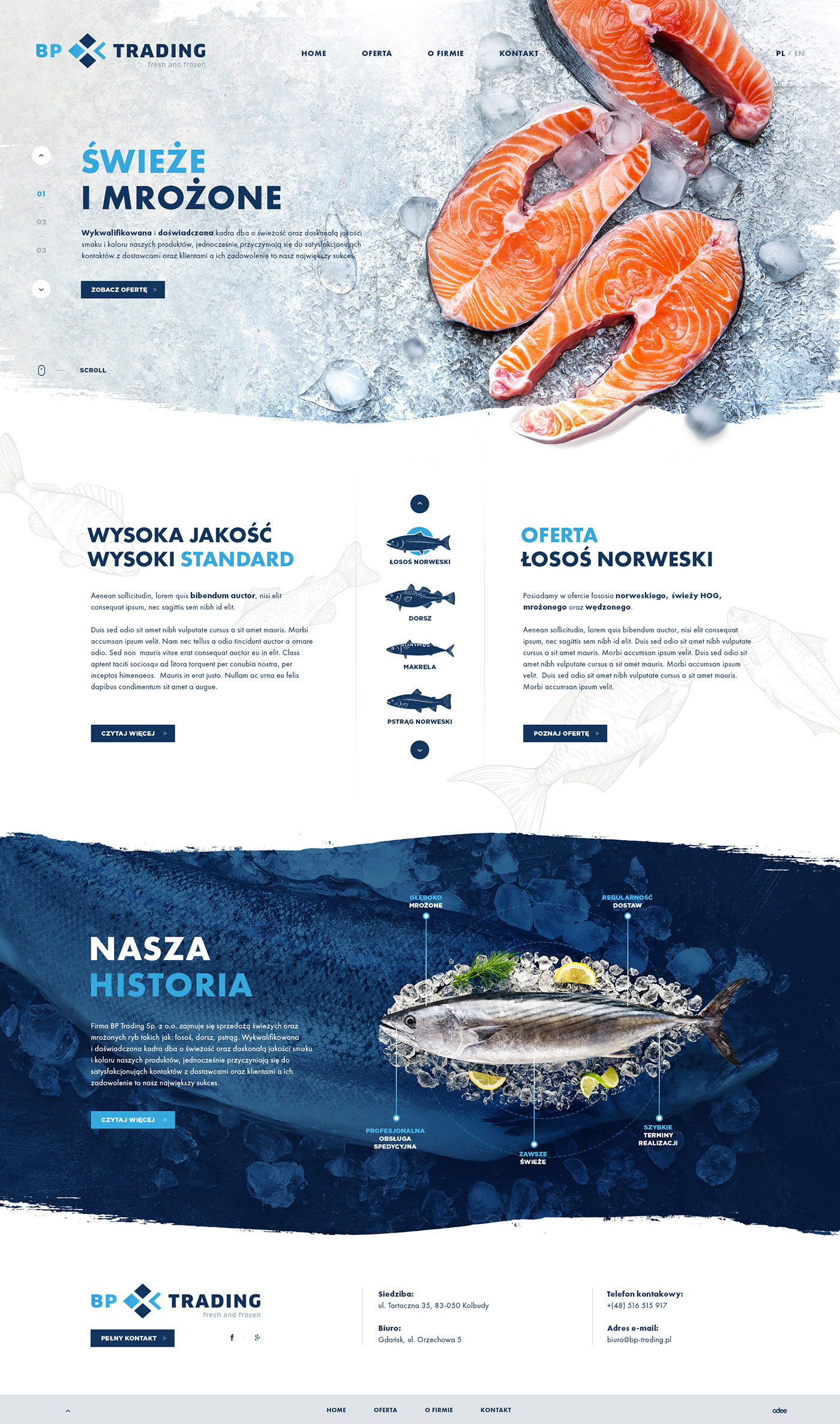 fish Cargo Transport Website worldwide tuna salmon norway Scandinavia