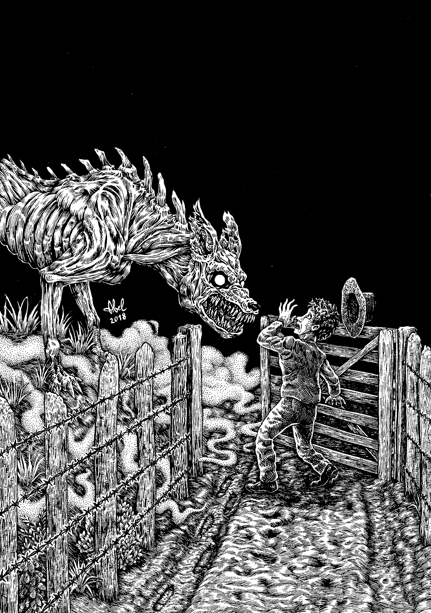 ILLUSTRATION  graphic design  Ilustração design gráfico horror Terror creepy assombração minas gerais Stephen King