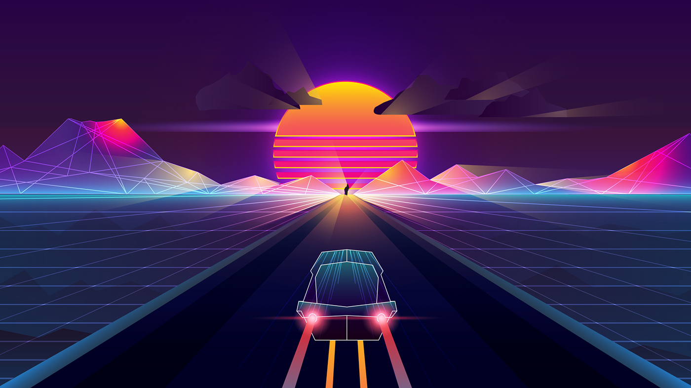 neon Retro SYNTH future sunset drive