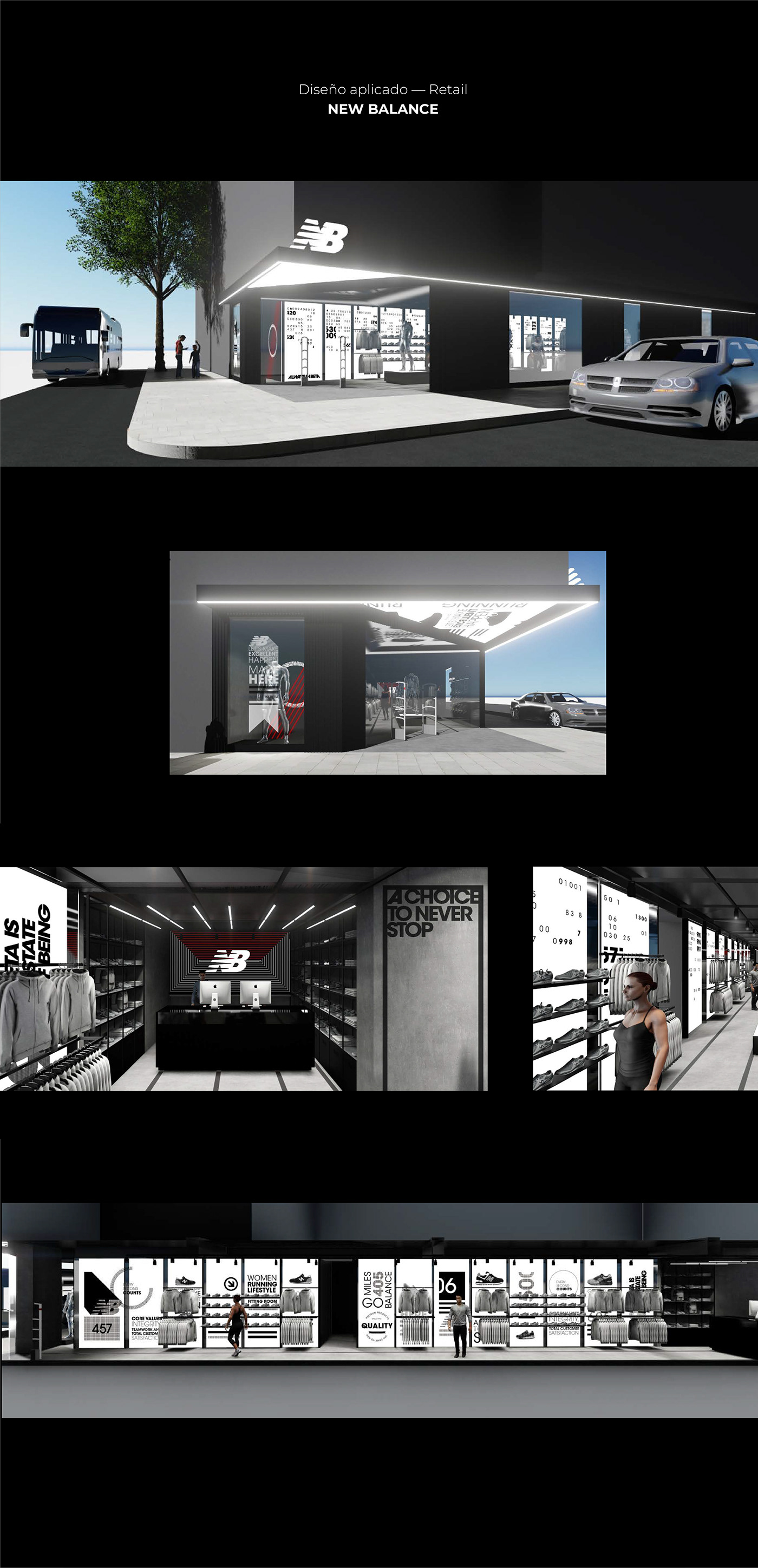 architecture escaparate graphic design  New Balance Retail Retail design